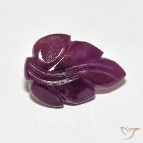 Rubino Viola rossastro naturale da 6.46 ct, Taglio a fantasia, Opaco