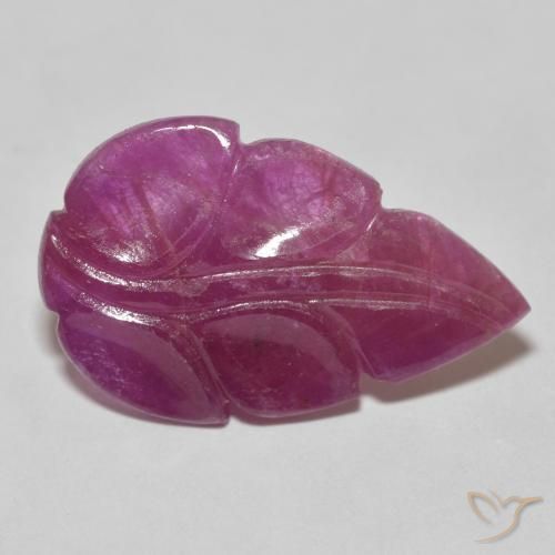 Rubino Viola rossastro naturale da 4.63 ct, Taglio a fantasia, Opaco