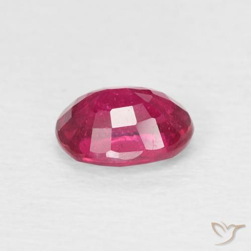 Rubino Rosso purpureo naturale da 1.19 ct, Ovale, VS