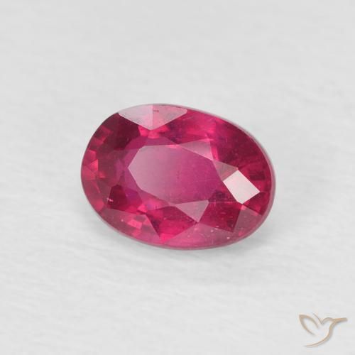 Rubino Rosso medio naturale da 1.22 ct, Ovale, VS
