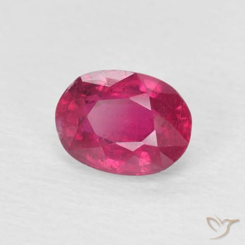 Rubino Rosso chiaro naturale da 1.28 ct, Ovale, VS