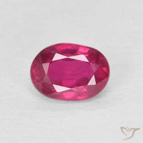 1.21ct Naturale Rosso chiaro Rubino, Ovale, VS