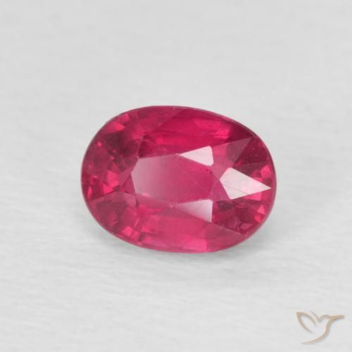 Rubino Rosso chiaro naturale da 1.37 ct, Ovale, VS