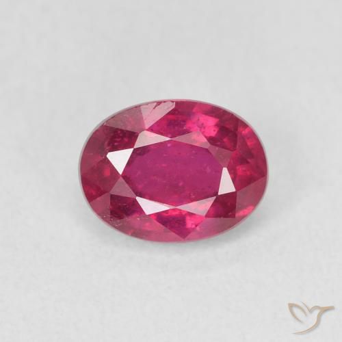 1.18ct Naturale Rosso tendente al rosa Rubino, Ovale, VS
