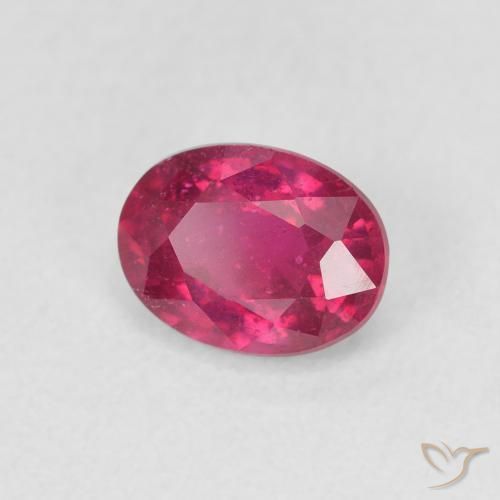 Rubino Rosso tendente al rosa naturale da 1.18 ct, Ovale, VS