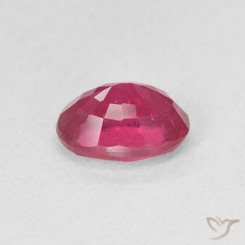 Rubino Rosso tendente al rosa naturale da 1.18 ct, Ovale, VS