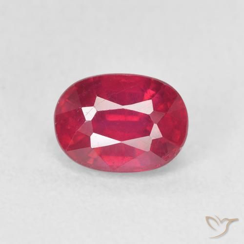 1.38ct Naturale Rosso medio Rubino, Ovale, VS