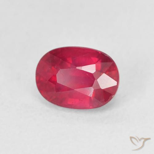 Rubino Rosso medio naturale da 1.38 ct, Ovale, VS