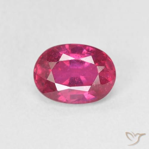 1.17ct Naturale Rosso tendente al rosa Rubino, Ovale, VS