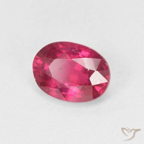 Rubino Rosso tendente al rosa naturale da 1.17 ct, Ovale, VS