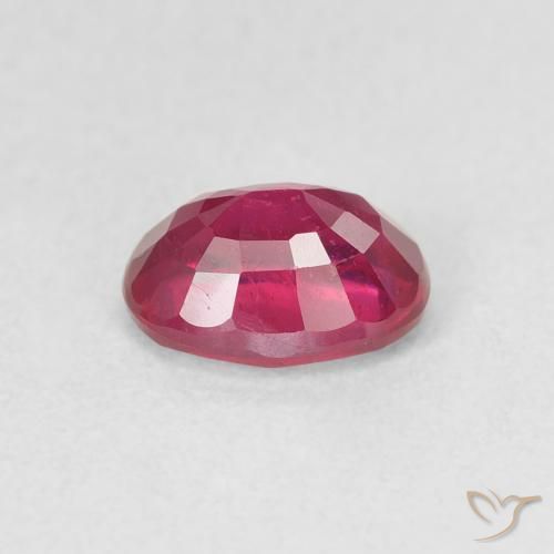 Rubino Rosso tendente al rosa naturale da 1.24 ct, Ovale, VS