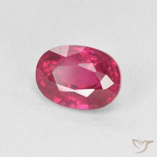 Rubino Rosso tendente al rosa naturale da 1.33 ct, Ovale, VS