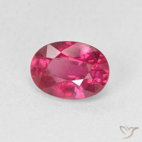 Rubino Rosso tendente al rosa naturale da 1.19 ct, Ovale, VS