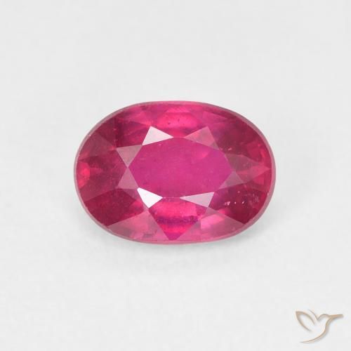 1.17ct Naturale Rosso tendente al rosa Rubino, Ovale, VS