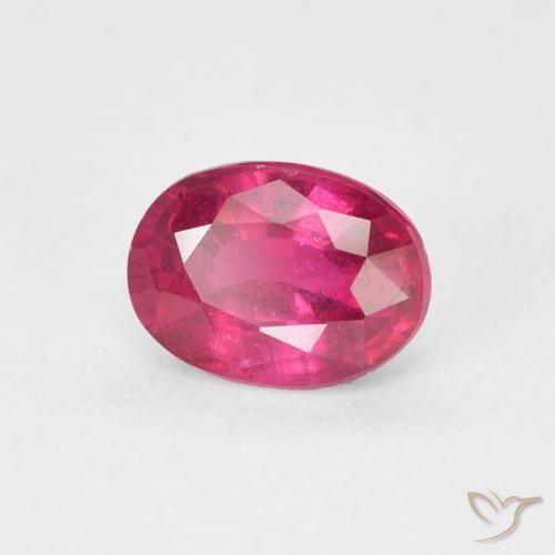 Rubino Rosso tendente al rosa naturale da 1.19 ct, Ovale, VS