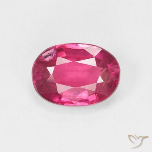 1.18ct Naturale Rosso tendente al rosa Rubino, Ovale, VS