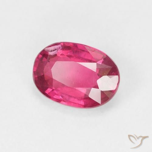 Rubino Rosso tendente al rosa naturale da 1.18 ct, Ovale, VS