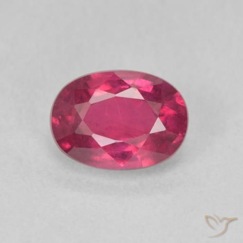 1.27ct Naturale Rosso chiaro Rubino, Ovale, VS