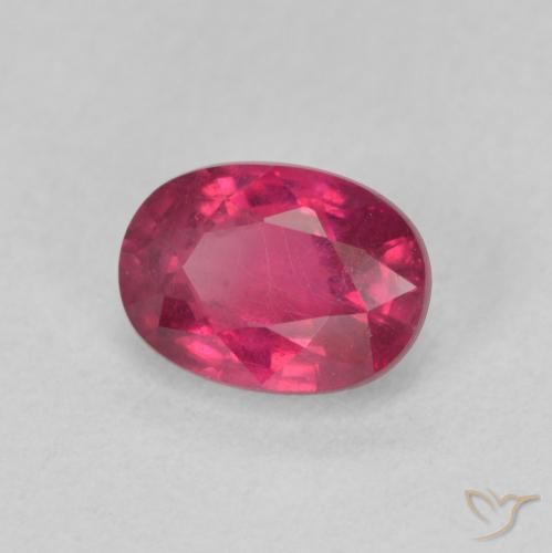 Rubino Rosso chiaro naturale da 1.27 ct, Ovale, VS
