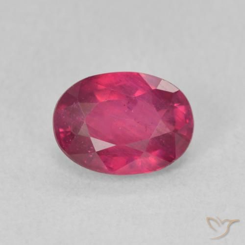 1.24ct Naturale Rosso chiaro Rubino, Ovale, VS