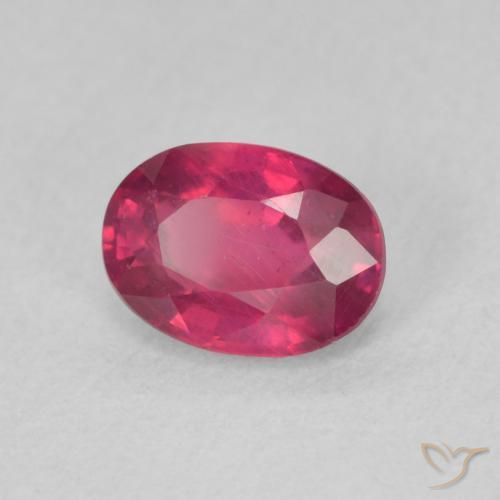 Rubino Rosso chiaro naturale da 1.24 ct, Ovale, VS