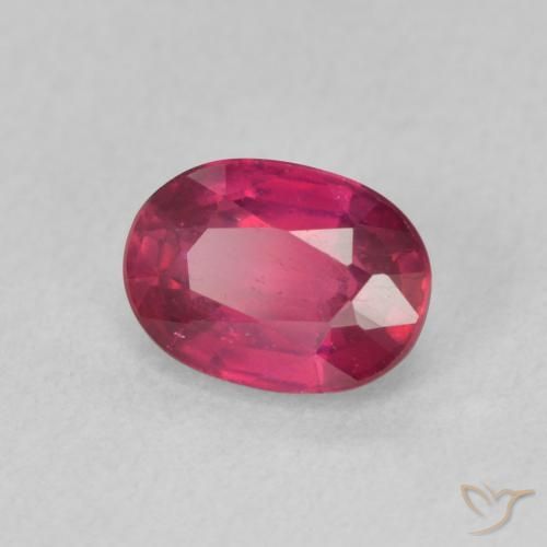Rubino Rosso chiaro naturale da 1.25 ct, Ovale, VS