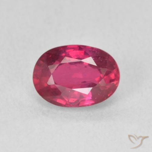 1.23ct Naturale Rosso chiaro Rubino, Ovale, VS