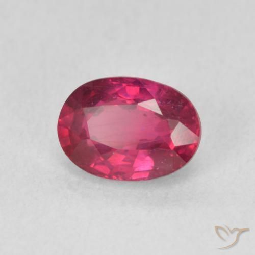 Rubino Rosso chiaro naturale da 1.23 ct, Ovale, VS
