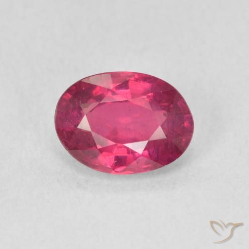 1.14ct Naturale Rosso chiaro Rubino, Ovale, VS