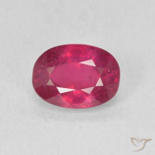 1.23ct Naturale Rosso chiaro Rubino, Ovale, VS