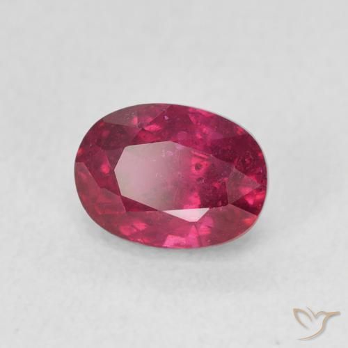 Rubino Rosa rossastra naturale da 1.54 ct, Ovale, VS