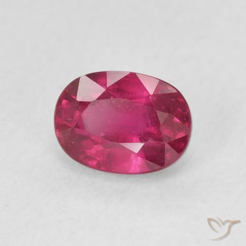 Rubino Rosso tendente al rosa naturale da 1.46 ct, Ovale, VS