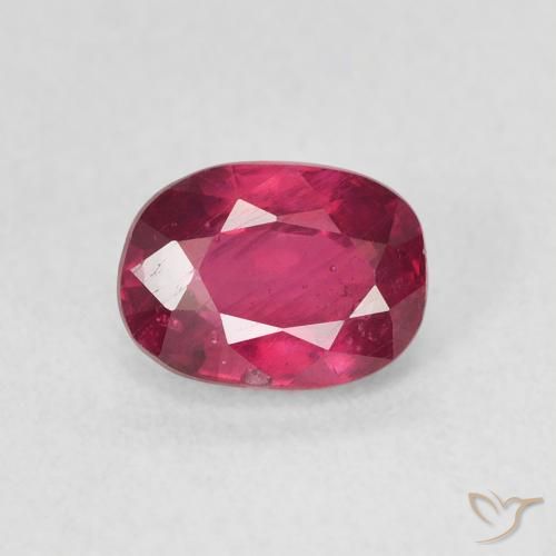 1.32ct Naturale Medium Dark-Red Rubino, Ovale, VS