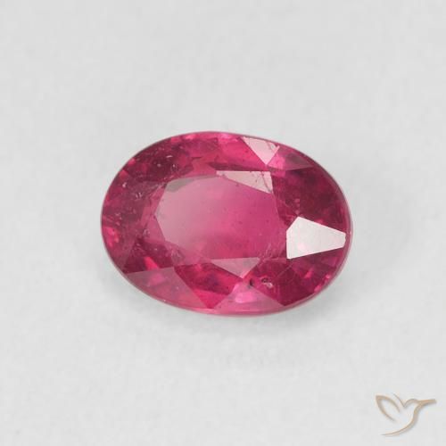 Rubino Rosso tendente al rosa naturale da 1.23 ct, Ovale, VS