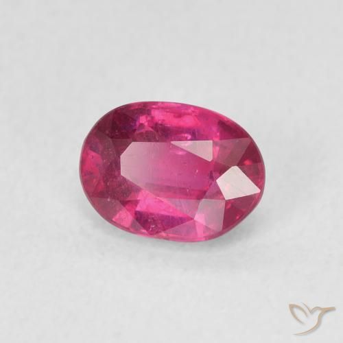Rubino Rosso tendente al rosa naturale da 1.17 ct, Ovale, VS
