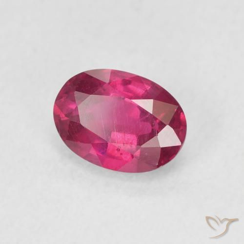 Rubino Rosso tendente al rosa naturale da 1.21 ct, Ovale, VS