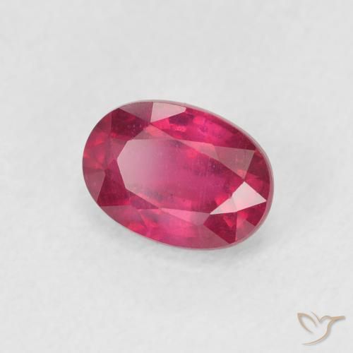 Rubino Rosso chiaro naturale da 1.36 ct, Ovale, VS