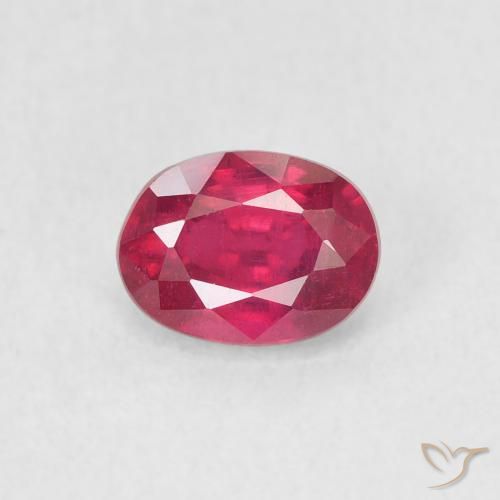 1.15ct Naturale Rosso tendente al rosa Rubino, Ovale, VS