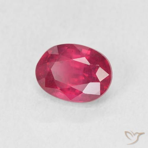 Rubino Rosso tendente al rosa naturale da 1.15 ct, Ovale, VS