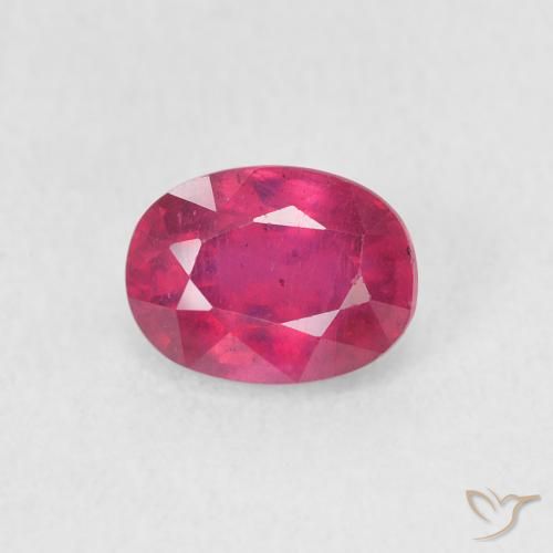1.20ct Naturale Rosso chiaro Rubino, Ovale, VS