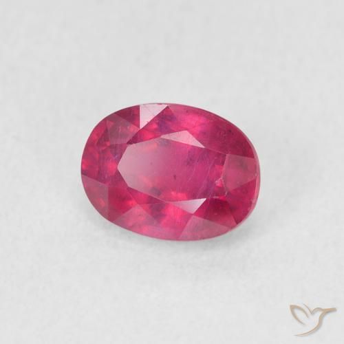 Rubino Rosso chiaro naturale da 1.20 ct, Ovale, VS