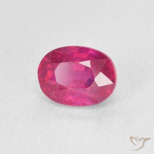 Rubino Rosso chiaro naturale da 1.34 ct, Ovale, VS