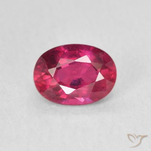 1.24ct Naturale Rosso medio Rubino, Ovale, VS