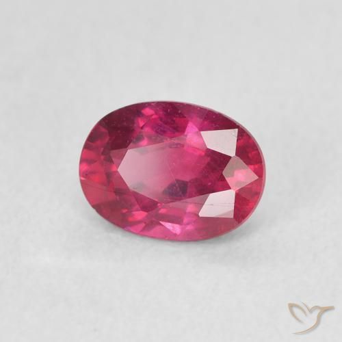 Rubino Rosso medio naturale da 1.24 ct, Ovale, VS