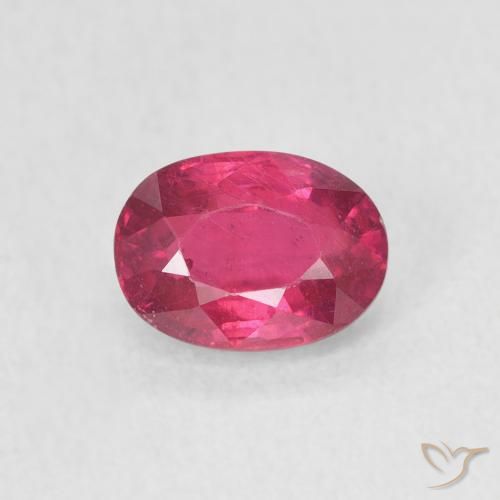1.26ct Naturale Rosso tendente al rosa Rubino, Ovale, VS