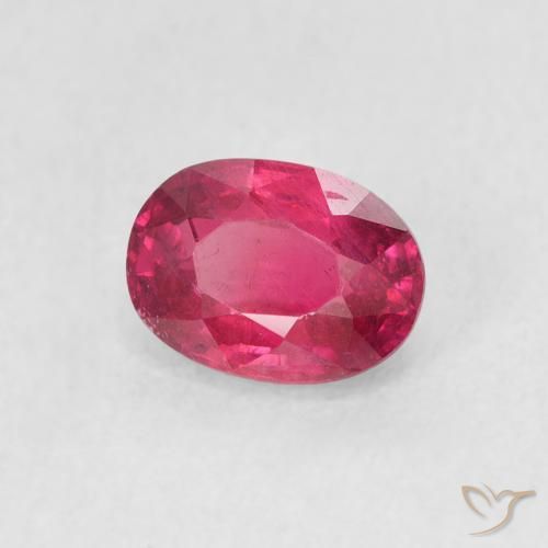 Rubino Rosso tendente al rosa naturale da 1.26 ct, Ovale, VS