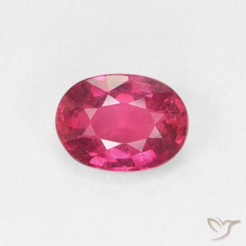 1.23ct Naturale Rosso chiaro Rubino, Ovale, VS