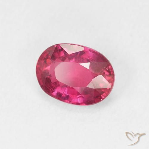 Rubino Rosso chiaro naturale da 1.23 ct, Ovale, VS