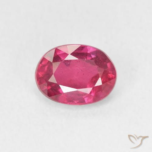 1.14ct Naturale Rosso chiaro Rubino, Ovale, VS