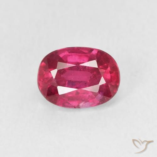 1.25ct Naturale Rosso chiaro Rubino, Ovale, VS